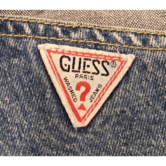 Vtg Guess Paris Jeans Georges Marciano Tapered High Rise Denim Size 24x29 Actual - Picture 6 of 14